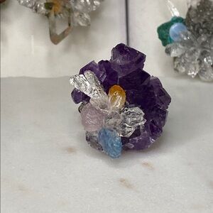 Amethyst Multi‑Crystal Statement Ring